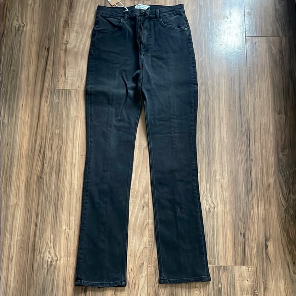 Black Straight-Leg Jeans